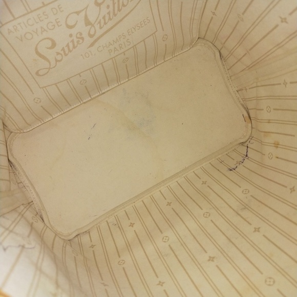 Louis Vuitton LV Tote Bag Neverfull MM White Damier Azur - Picture 8 of 9